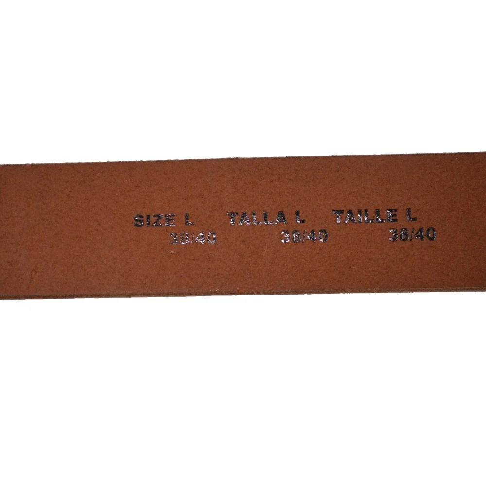 Harley-Davidson BMM040 Men's Sz‎ L (38/40) Cognac Brown Genuine Leather Belt